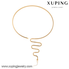 Xuping 2016 Lastest Brass Hard Round Circle Necklace